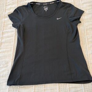 Nike Dri-FIT Women’s Black Running Shirt Lightweight Size Medium Short Sleeve